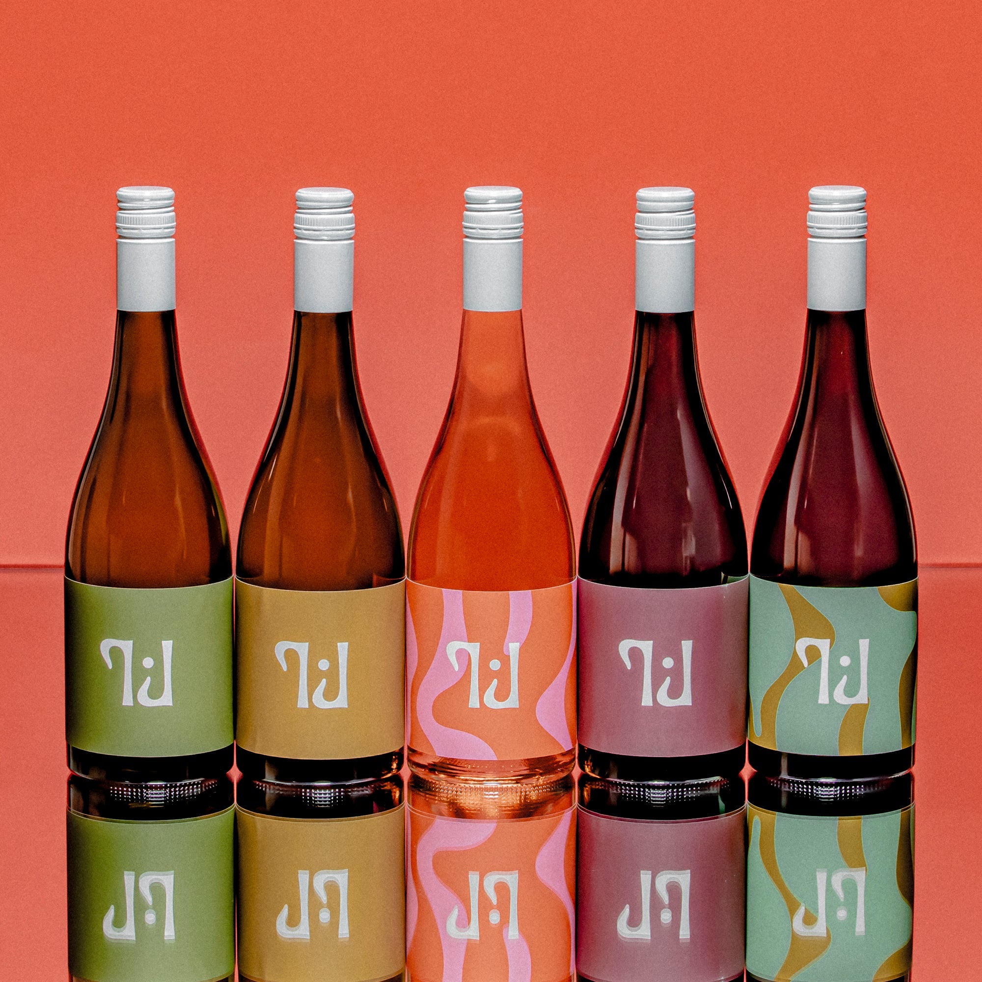 A lineup of Tillie J wines from the 2024 vintage.