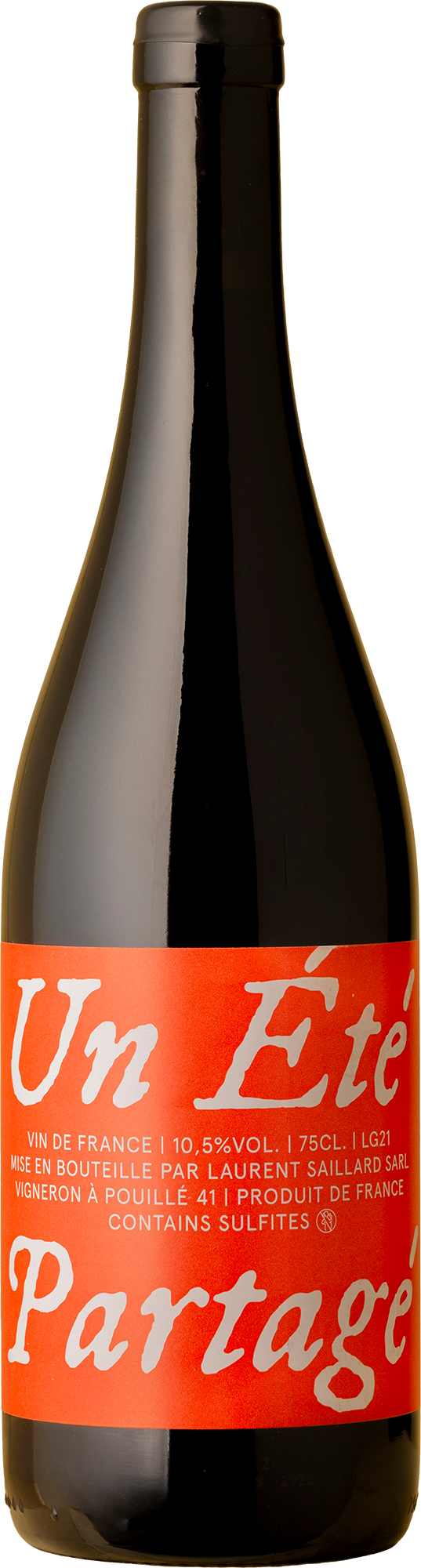 Laurent Saillard - un ete Partagé Grolleau 2021 Red Wine