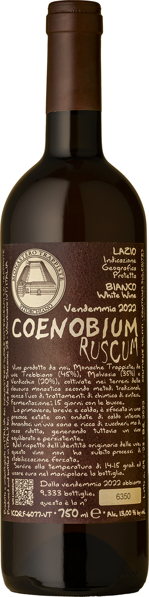 Monastero Suore Cistercensi - Ruscum Trebbiano / Malvasia / Verdicchio 2022 Orange Wine