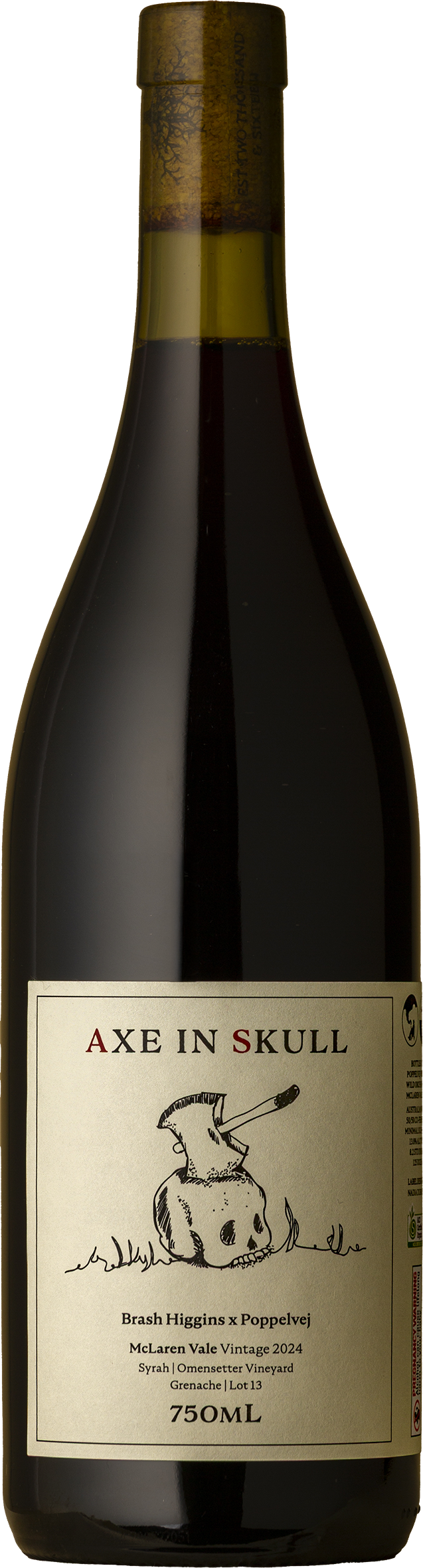 Popplevej x Brash Higgins - Axe in Skull Red Blend 2024 Red Wine