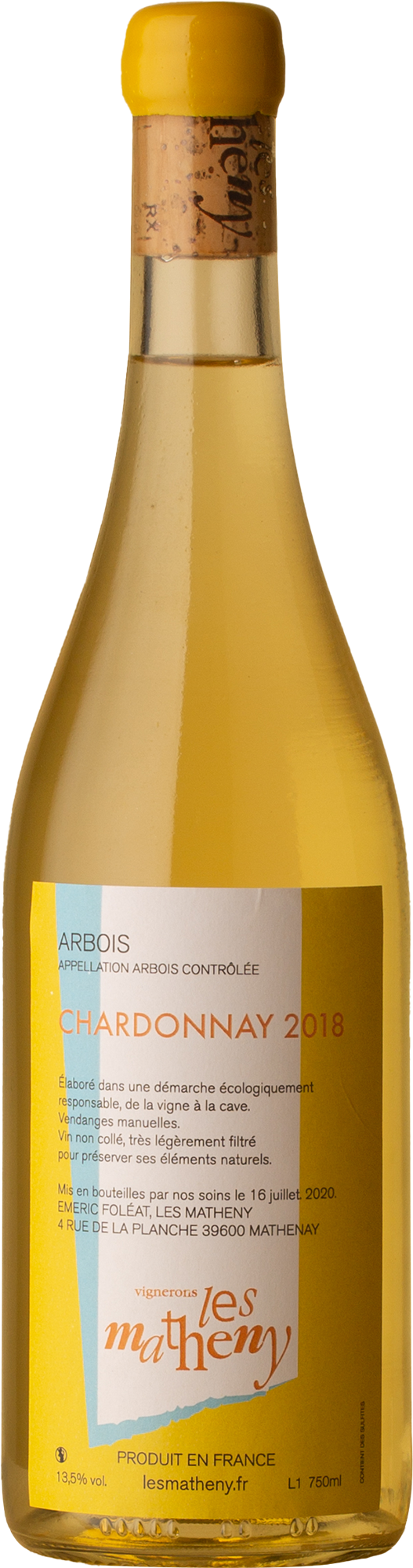 Les Matheny - Chardonnay 2018 White Wine