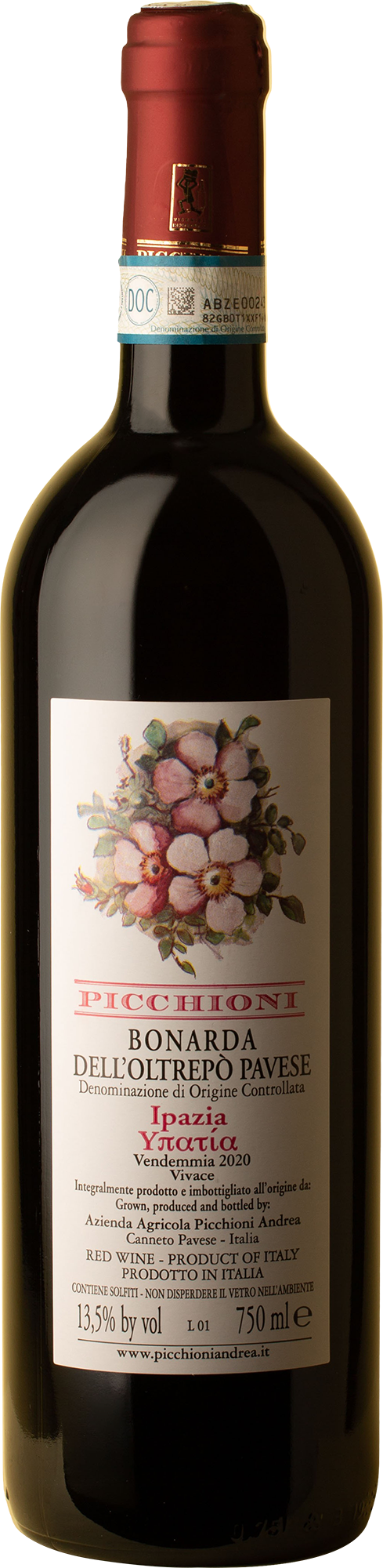 Andrea Picchioni - Ipazia Bonarda dell'Oltrepo Pavese Bonarda Piemontese 2020 Red Wine