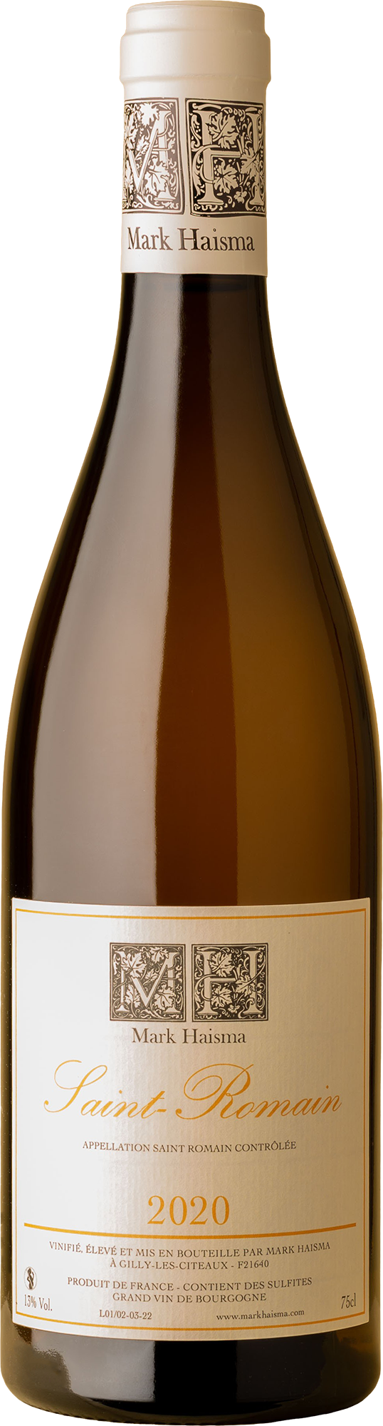 Mark Haisma - Saint-Romain Blanc Chardonnay 2020 White Wine