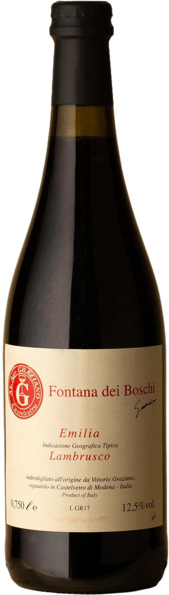 Vittorio Graziano - Fontana dei Boschi Lambrusco 2017 Sparkling Wine