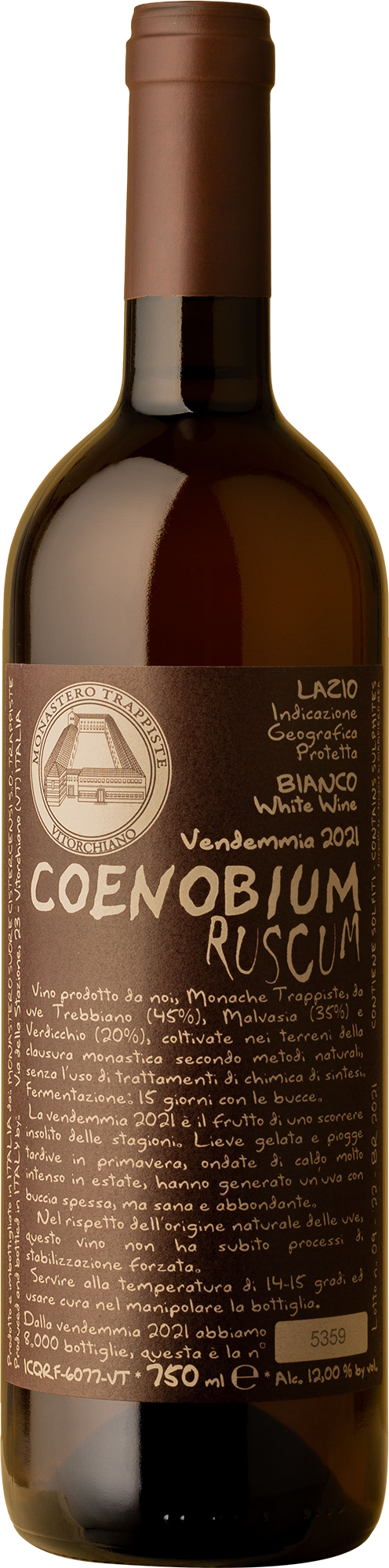 Monastero Suore Cistercensi - Ruscum Trebbiano / Malvasia / Verdicchio 2021 Orange Wine