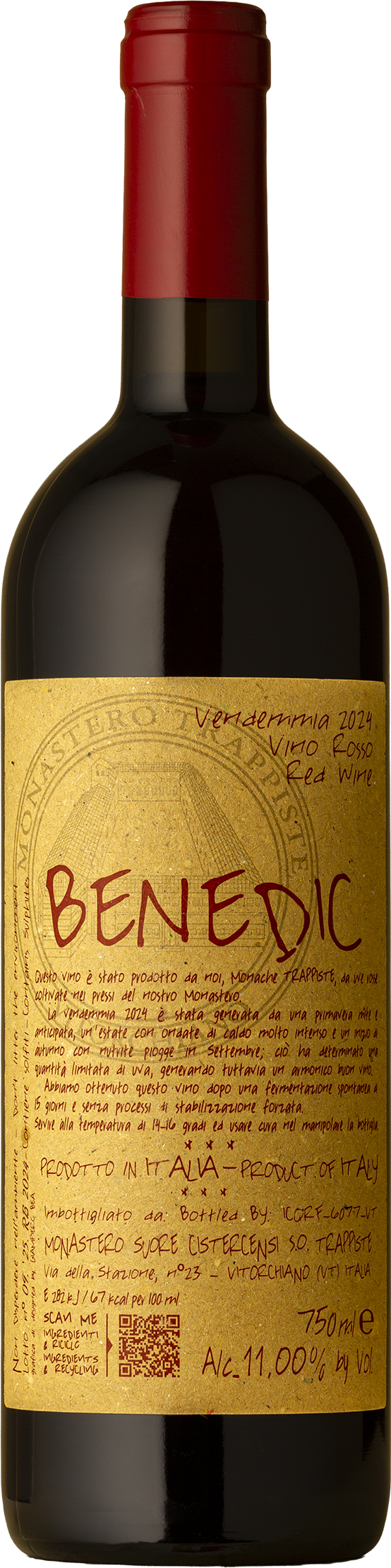 Monastero Suore Cistercensi - Benedic Rosso Sangiovese / Ciliegiolo 2024 Red Wine