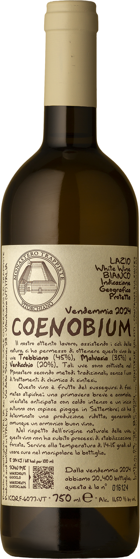 Monastero Suore Cistercensi - Coenobium Bianco Trebbiano Blend 2024 White Wine