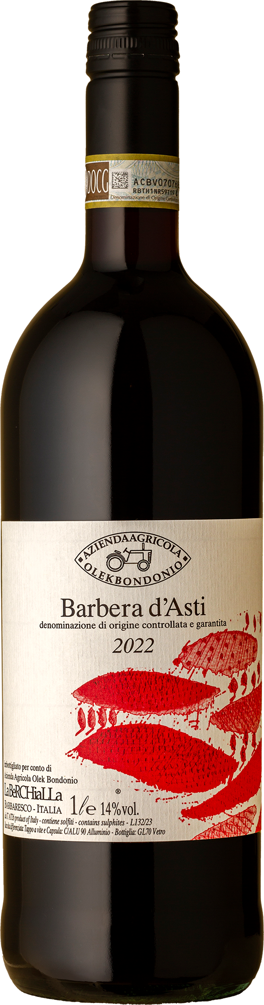 Olek Bondonio - Barbera d'Asti 1000mL 2022 Red Wine