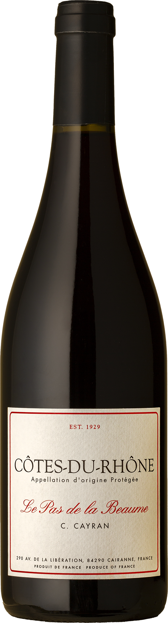 Camille Cayran - Le Pas de la Beaume Côtes du Rhône Rouge 2022 Red Wine