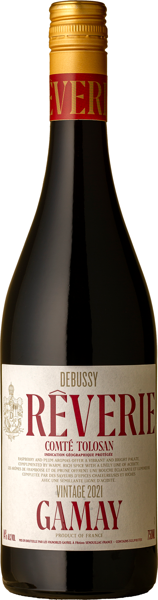 Debussy - 'Rêverie' Comté Tolosan Gamay 2021 Red Wine