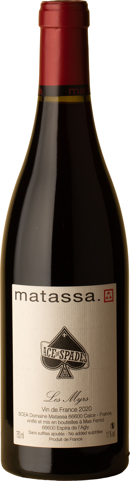Matassa - Ace Of Spades Carignan / Mourvèdre 2020 Red Wine