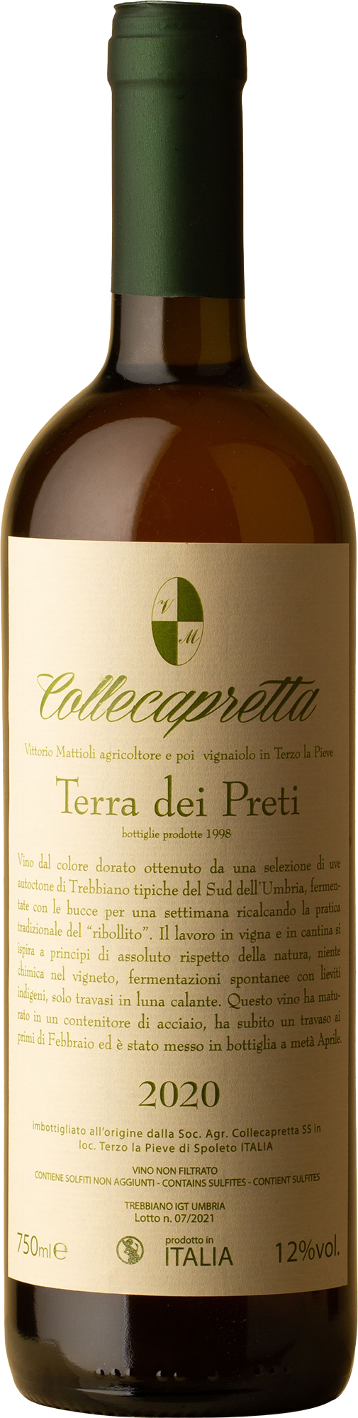 Collecapretta - Terra dei Preti Trebbiano 2020 Orange Wine