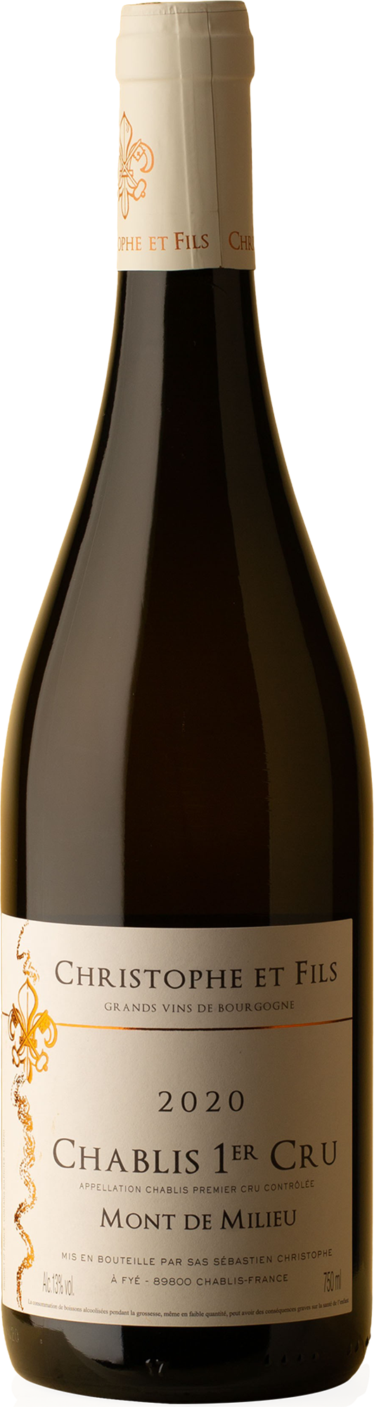 Christophe & Fils - Chablis 1er Cru Mont de Milieu Chardonnay 2020 White Wine