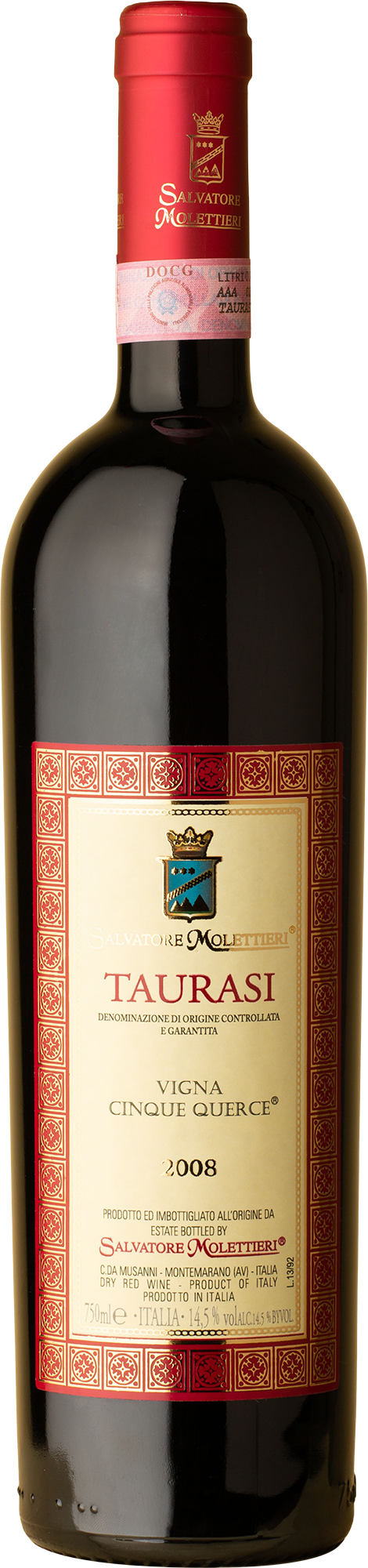 Salvatore Moliettieri - Taurasi Aglianico 2008 Red Wine