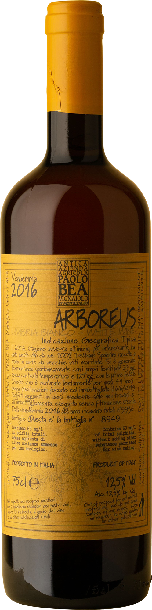 Paolo Bea - Arboreus Trebbiano Spoletino 2016 Orange Wine