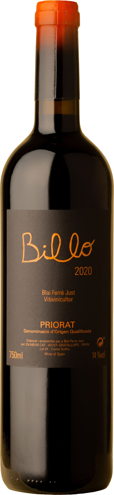 Billo - Priorat Grenache 2020 Red Wine