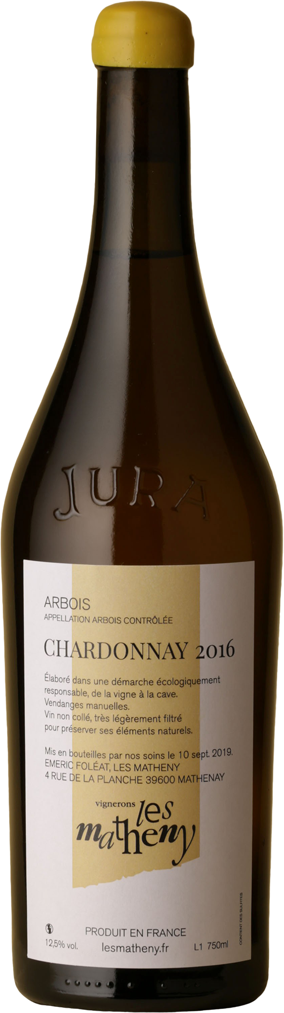 Les Matheny - Cotes Du Jura Chardonnay 2016 White Wine